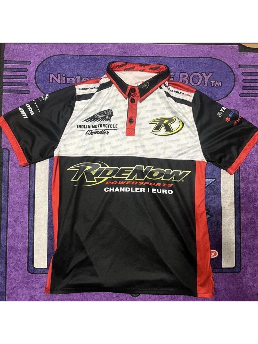 Chandler Ridemore Powersports racing F-1 polo shirt Size L